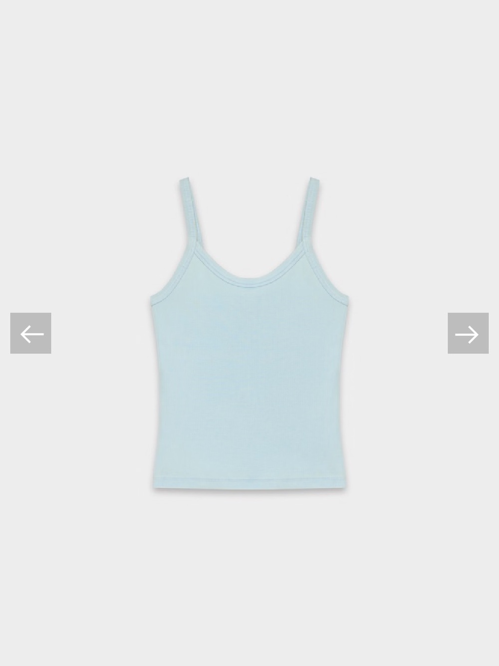 Aritzia Light Blue Ribbed Tank Top
